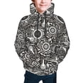 thumbnail image 2 of Bingfone Bicycles Parts Pattern Youth Classic Hoodies Soft Hooded Pullover Sweatshirts for Girls and Boys, 2 of 6