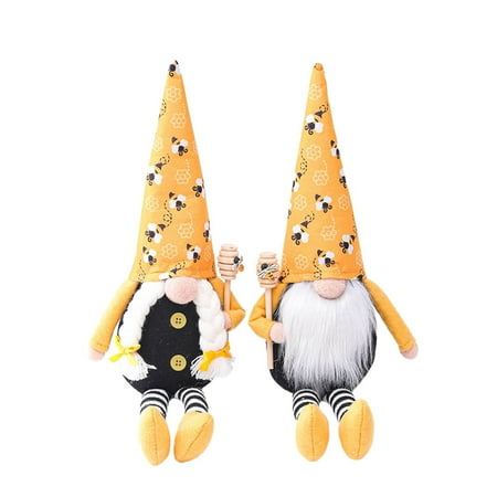 SIfdSeng Mexican Fiesta Party Decorations Bumble Bee Striped Scandinavian Tomte Nisse Swedish Honey Bee Elfs Home Kitchen Table Centerpieces Decor Yellow