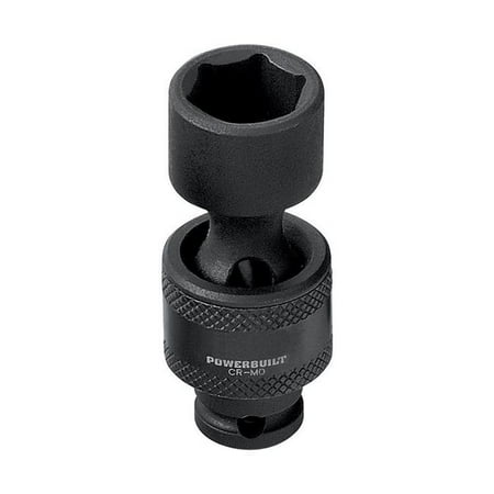 

Powerbuilt- 1/4in Drive 1/2in Universal Impact 6 Pt Socket -