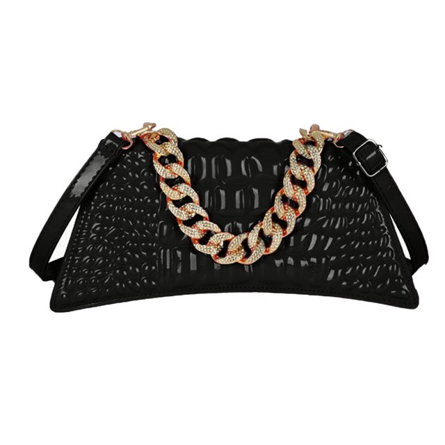 Bolso de cuero artificial, bolso de mano elegante, bolso crossbody de las mujeres