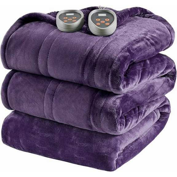 Heated Blanket, Electric Blanket, Soft, Warm, Reversible Plush - Sherpa Heating Blanket with 20 Heat Settings, 1-10 hrs Timer Auto Shut Off, Machine Washable