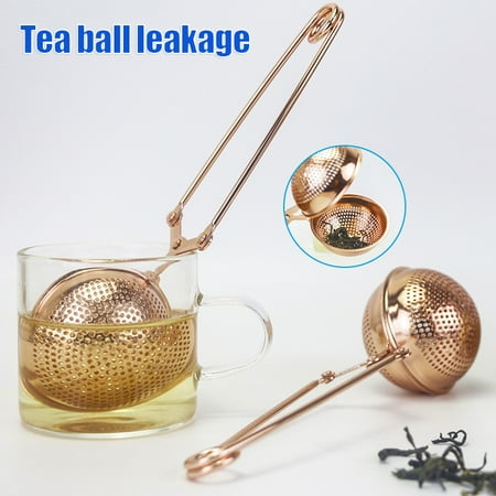 

Ameoy Stainless Steel Snap Tea Infuser Rose Golden Loose Leaf Tea Ball Strainer for Teaism New