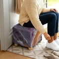 thumbnail image 5 of SCRAWLGOD Marble Print Golden Violet Ottoman Slipcover, Footstool Protector with Elastic Band Square Ottoman Cover Footrest Sofa Slipcovers Stool Covers Folding Storage Furniture Protector, 5 of 7