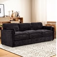 thumbnail image 3 of YODOLLA 89" Sofa Couch for Living Room 3 Seats Chenille Futon Sofa with 2 Removable Pillows, Black, 3 of 11