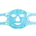 thumbnail image 4 of Paquete de 2 paquetes de hielo para cara y ojos para mujeres y hombres, máscara de cuentas de gel refrescante, compresa facial fría y caliente reutilizable con soporte de felpa suave para ojos hinchados, migrañas, dolores de cabeza, alivio del dolor. Rojo Verde, 4 of 4
