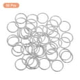 thumbnail image 3 of Uxcell Open Jump Rings 50Pack 18mm O-ring Connectors for Jewelry Making, White Gold, 3 of 5