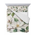 thumbnail image 7 of Flowers Leaves Twin XL Size Down Alternative Comforter,Lightweight Comforter Quilt Bedding Set with Pillow Shams Farmhouse White Botanical Magnolia Retro Bed Comforter Duvet Insert 68"x98", 7 of 7