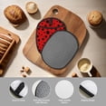 thumbnail image 4 of Pofeuu Ladybug Pattern Print Silicone Pot Mat Mitten With Hanging Loop Heat Resistant Oven Mitts Non-Slip Bbq Baking Smoking Potholders, 4 of 7