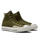 thumbnail image 4 of Zapatillas altas de lona antideslizantes con estampado de pañuelos vintage de los años 70 de Converse para hombre y mujer en verde y blanco, 4 of 4