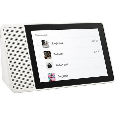 Lenovo - 8" Smart Display with Google Assistant - White Front/Gray Back