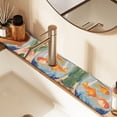thumbnail image 2 of Yayeee Faucet Mat for Kitchen Sink 14.7" Diatomite Long Splash Guard Pad, Blue Goldfish Bowl, 2 Pack, 2 of 7
