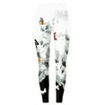 thumbnail image 4 of PEASKJP Women's Leggings Capri, Full Length, with Pockets, Ribbed, Tummy Control & Joggers, White L, 4 of 5