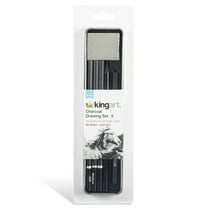 KINGART Charcoal Sketching Tin Travel Set