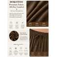 thumbnail image 6 of DOKOTOO Womens Casual Crochet Lace Pants Drawstring Elastic Waist Cropped Pants Lightweight Straight Leg Trousers with Pockets, 6 of 10