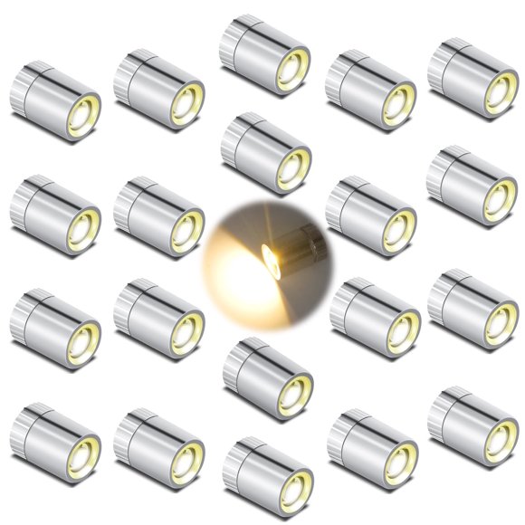 Luces LED mini FNHMSL de 20 piezas, blanco cálido, a pilas