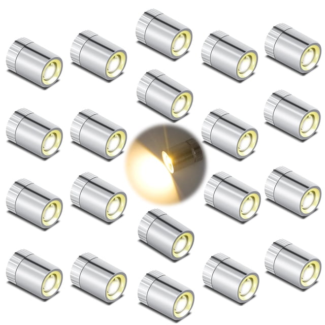 Luces LED mini FNHMSL de 20 piezas, blanco cálido, a pilas