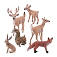 thumbnail image 1 of 6 figuras de animales Soledad esculturas coleccionables PVC zorro ardilla conejo ciervo cervatillo, 1 of 10