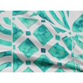 thumbnail image 5 of oneOone Rayon Turquoise Green Fabric Floral Craft Projects Decor Fabric Printed By The Yard 56 Inch Wide, 5 of 5