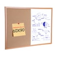 thumbnail image 3 of Koiauber Dry-Erase Cork Board Combo,Magnetic Whiteboard And Bulletin Board Combination,Wooden Frame Vision Board with Markers Push Pins for Office Home, 3 of 7