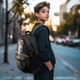 thumbnail image 3 of Psesaysky Wolf Reflection Art Backpack Supplies Elementary School Bag for Teen Boys and Girls 17 Inch Large Capacity Book Bag for Travel, Hiking Rucksack, 3 of 7