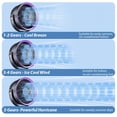 thumbnail image 5 of Ventilador portátil con clip, pequeño y potente ventilador de escritorio USB con batería con luz nocturna y pantalla LED, mini ventilador de mesa, ventilador personal giratorio de 360° para el hogar,, 5 of 5