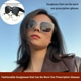 thumbnail image 6 of UV Protection for Driving Riding That Can Be Worn over Other Glasses Polarized Square Shades Fit Over Glasses Sunglasses Wrap Around NIGHT VISION CLEAR, 6 of 8