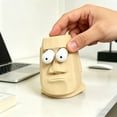 thumbnail image 6 of Funny Moai Desk Decor, 3.16 Inch Popping Eyes Stress Relief Statue, Novelty Office Gadget for Adults, Anxiety Relief Sculpture for Home and Workspace, 6 of 6