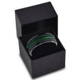 thumbnail image 3 of P. Manoukian Tungsten Wedding Band Ring 8mm for Men Women Green Black Beveled Edge Brushed Polished Lifetime Guarantee Size 11, 3 of 4