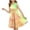Yellow, variant on Little Girls Tie Dye Dresses Sleeveless Summer Casual Gradient Color A-Line Dress Round Neck Tank Sundress