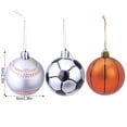 thumbnail image 7 of Christmas Ball Ornaments, 6Pcs Classic Football Baseball Xmas Ball Ornaments, Collection Sports Theme Tree Decor Christmas Balls Ornament Decoration, Christmas Tree Skirt Decoration Supplies, 7 of 7