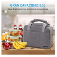 thumbnail image 4 of Lonchera  Bloosom Térmica Gran Capacidad Impermeable Gris, 4 of 4
