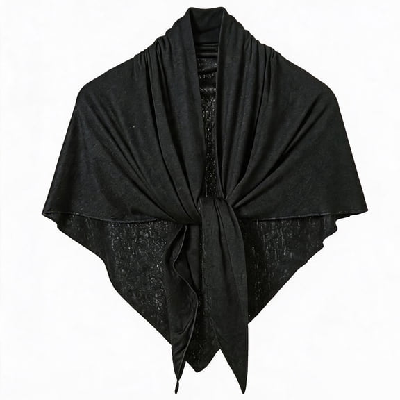 Women's Solid Color Mercerized Cotton Shawl Wrap – Lightweight Breathable Scarf for All Seasons, Oversized Soft Shoulder Wrap Stole for Evening Dress Wedding Travel Black