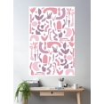 thumbnail image 2 of Vintage Aesthetic Minimalist Danish Pastel Abstract Design In Pink Poster Wall Art, Modern Wall Decor For Living Room Bedroom, 8x12 UNFRAMED, 2 of 3