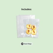 FoodSaver Pre-Cut Vacuum Seal Bags, 1 Quart, 20 Count