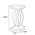 thumbnail image 6 of Silver Mirrored End Table with Crystal Inlay, Modern Side Accent Table, Small Mirrored Coffee Table for Living Room, Bedroom 12"x12"x24", 6 of 6