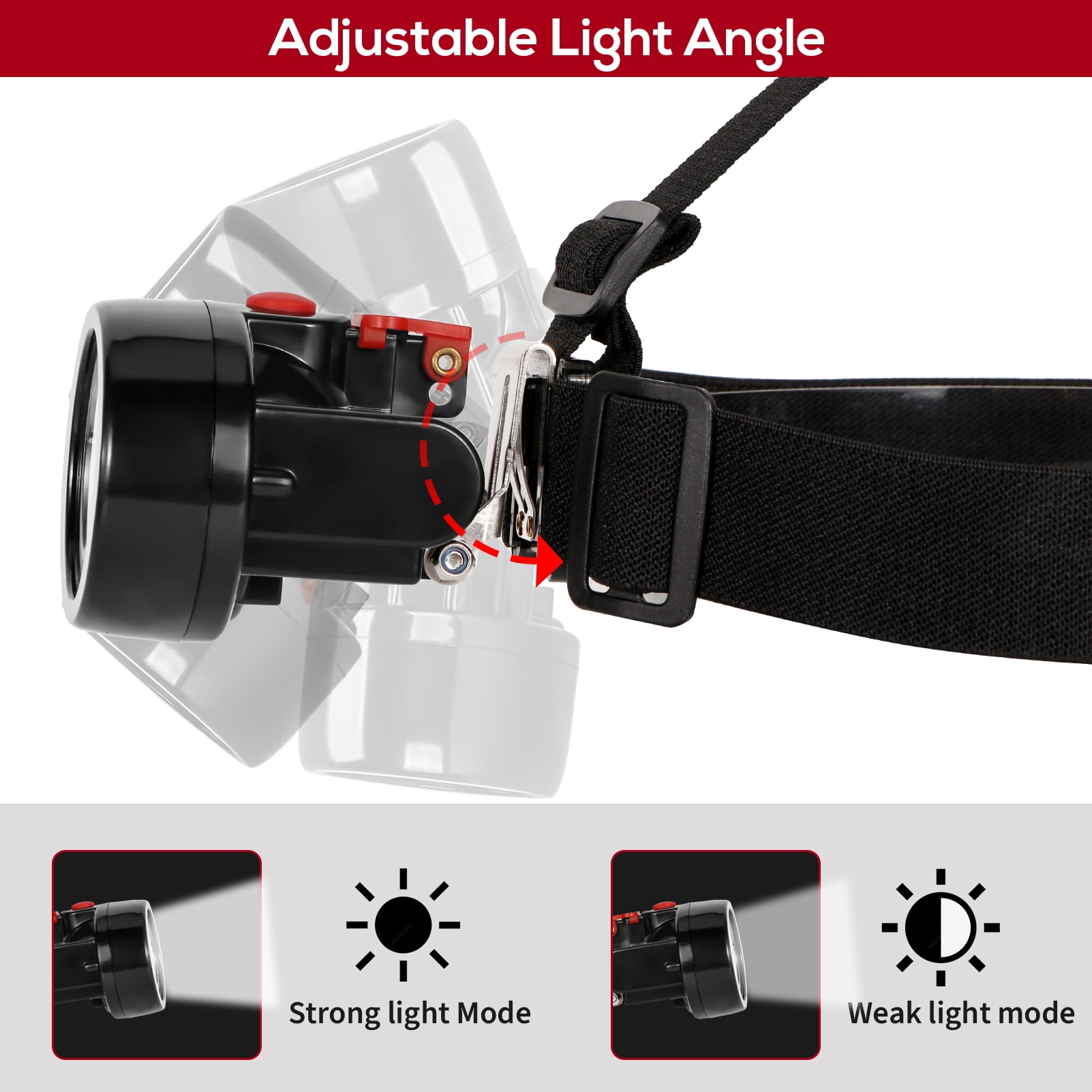 Hunting Friends Coon Hunting Lights Waterproof Mining Light Explosion Proof Miners Headlamp Rechargeable Headlight Flashlight for Mining Coal Night Fishing Hunting Camping