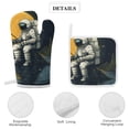 thumbnail image 4 of Funny Astronaut Heat Resistant Microwave Oven Gloves Set for BBQ Baking Grilling,Baking Gifts Cooks for Women,Housewarming Gifts for New Home, 4 of 6