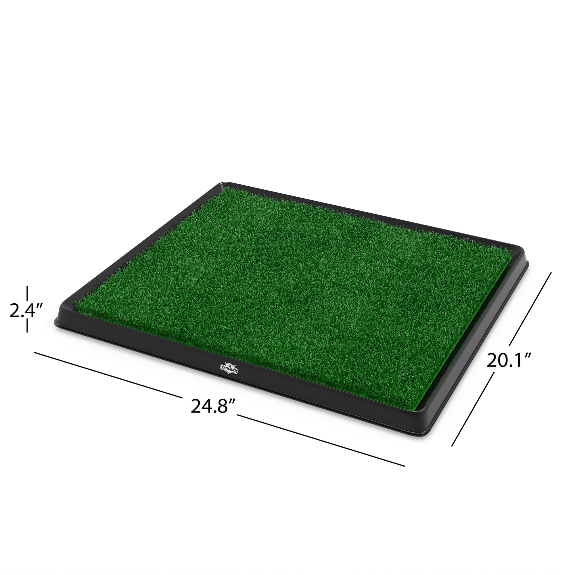 PETMAKER 20x25 Reusable 3-Layer Artificial Grass Puppy Pee Pad with Tray