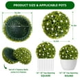 thumbnail image 5 of Kojooin Large Artificial Topiary Balls Set of 2 for Indoor and Outdoor, Artificial Topiary Flower Balls with Hanging Chains for Patio,Garden,Wedding and Home Decor, 5 of 6