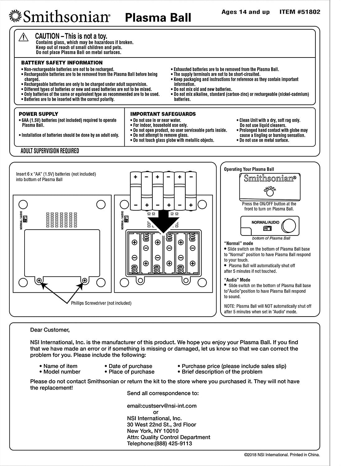 plug in plasma ball