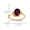 thumbnail image 2 of Primal Gold 14 Karat Yellow Gold 8x6mm Oval Rhodolite Garnet and Diamond Ring, 2 of 3