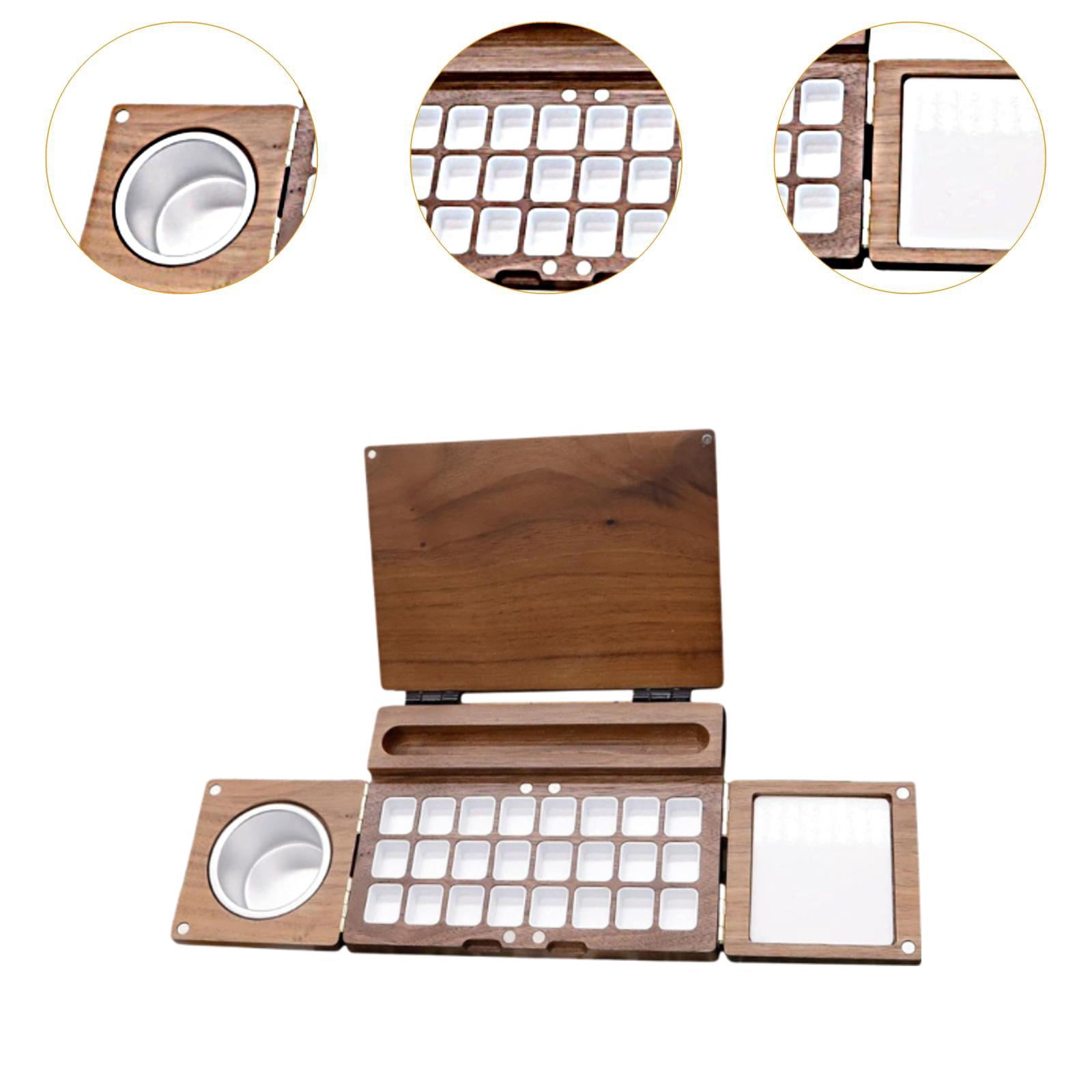 BLESIYA Watercolor Paint Supplies Handmade Portable Travel Empty Palette Box