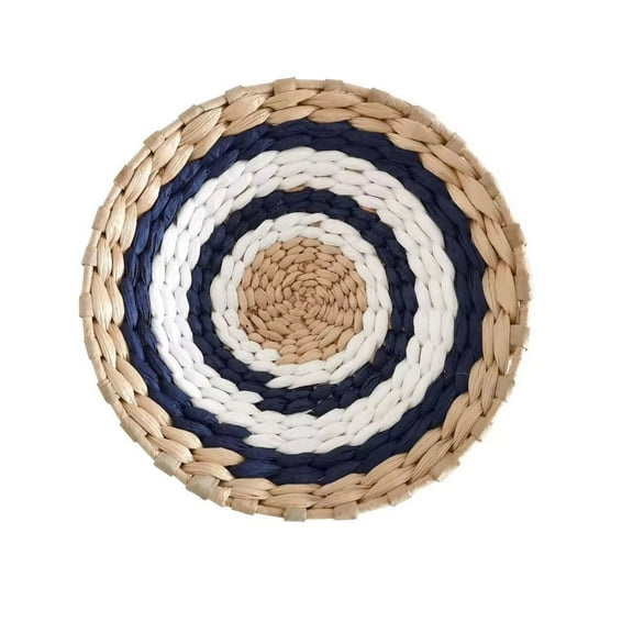 Jinswick Boho Wall Basket Decor Woven Unique Seagrass Wicker Hanging Decorative Baskets - Rattan Wall Art Basket for Storage or Gift for Rustic Bohemian Farmhouse Home Living Room Bedroom Kitchen