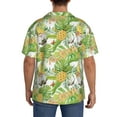 thumbnail image 5 of Sigee Gnome and Pineapple Print Men's Shirts Casual Button Down Short Sleeve Summer Beach Shirt Hawaiian Vacation Shirts Tee Shirt-3X-Large, 5 of 7