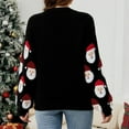 thumbnail image 6 of Arlun Christmas Cardigan Sweaters for Women Funny Santa Claus Pattern Button down Long Sleeve Outwear 2025 New Xmas Printed Open Front Loose Cozy Cardigan Coat Black L, 6 of 7