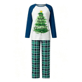 thumbnail image 6 of Stralyhd Family Christmas Pajamas Matching Sets Funny Xmas Tree Print Long Sleeve T-Shirt with Plaid Pants Matching Outfits for Holiday, 6 of 7