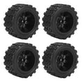 thumbnail image 1 of RC Tires and Wheels, RC Car Rubber Wheel Tires Stable Driving  Bumpy Texture Abrasion Resistance  for Racing, 1 of 8