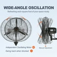 thumbnail image 5 of VEVOR Wall-Mount Misting Fan,24 inch, 3-Speed High Velocity Max. 7000 CFM, Waterproof Oscillating Industrial Wall Fan, Commercial or Residential, 5 of 10