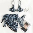 thumbnail image 2 of Conjunto de Bikini Sexy de 3 piezas para mujer, traje de baño blanco de banda con anillo, traje de baño de realce, traje de baño de playa con falda y Tanga, 2 of 5