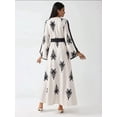 thumbnail image 5 of Printed Crew Neck Maxi Dress with Arched Detail, 5 of 6